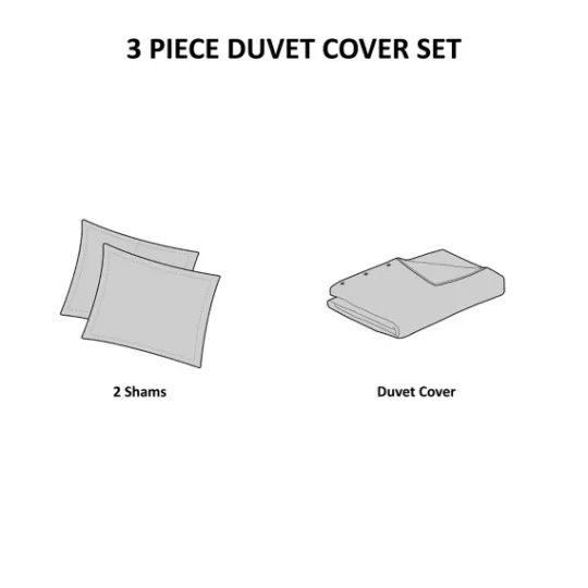 Kirkland's Home Neutral Oversized 3-Pc. King Duvet Cover Set- Duvets