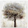 Kirkland's Home Neutral Painted Tree Square Canvas Art Print- Canvas Art