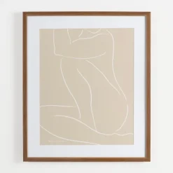Kirkland's Home Neutral Sketched Lady Framed Art Print- Framed Art