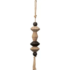 Kirkland's Home Neutral Southwest Wood Bead Tassel- Decorative Accents