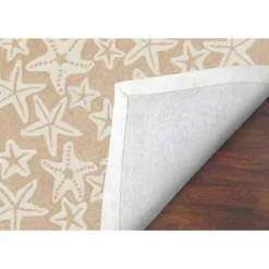 Kirkland's Home Neutral Starfish Outdoor Area Rug, 5X7- Outdoor Rugs