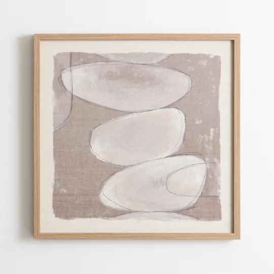 Kirkland's Home Neutral Stone Abstract Ii Framed Art Print- Framed Art