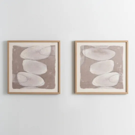 Kirkland's Home Neutral Stone Abstract Ii Framed Art Print- Framed Art
