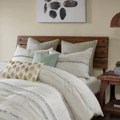 Kirkland's Home Neutral Stripe King 3-Pc. Comforter Set- Comforters