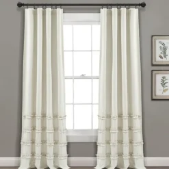 Kirkland's Home Neutral Vintage Stripe Curtain Panel Set, 95 In.- Curtains & Drapes