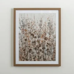 Kirkland's Home Neutral Wildflowers I Framed Art Print- Framed Art