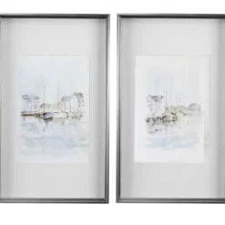 Kirkland's Home New England Port Framed Art Prints, Set Of 2- Framed Art