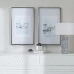 Kirkland's Home New England Port Framed Art Prints, Set Of 2- Framed Art
