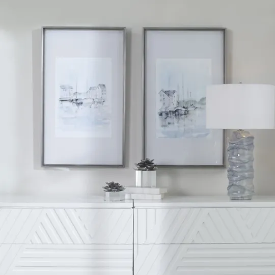 Kirkland's Home New England Port Framed Art Prints, Set Of 2- Framed Art