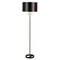 Kirkland's Home Nickel And Metal Shade Floor Lamp- Floor Lamps