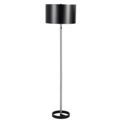 Kirkland's Home Nickel And Metal Shade Floor Lamp- Floor Lamps