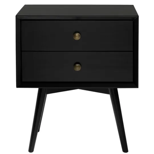 Kirkland's Home Nightshade Mid Century Wooden Nightstand- Nightstands