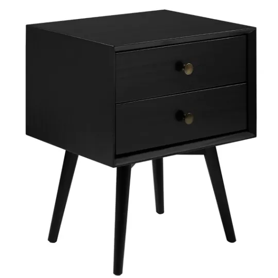 Kirkland's Home Nightshade Mid Century Wooden Nightstand- Nightstands