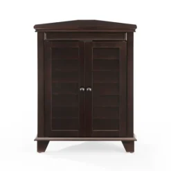 Kirkland's Home Nikki Dark Wooden Corner Cabinet- Bathroom Furniture