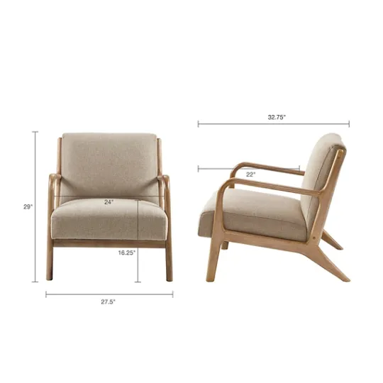 Kirkland's Home Nolan Cream Mid-Century Accent Chair- Accent Chairs