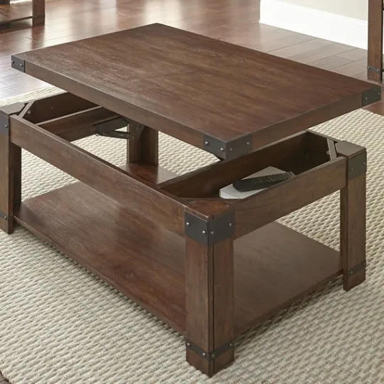 Kirkland's Home Nolan Lift Top Wood And Metal Accents Coffee Table- Coffee Tables
