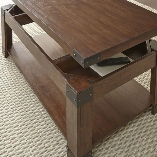 Kirkland's Home Nolan Lift Top Wood And Metal Accents Coffee Table- Coffee Tables