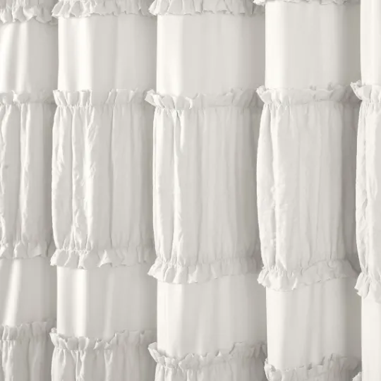 Kirkland's Home Norah Ruffle Shower Curtain- Shower Curtains