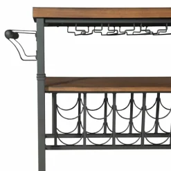 Kirkland's Home Norcross Industrial Rolling Bar Cart- Kitchen Islands & Bar Carts