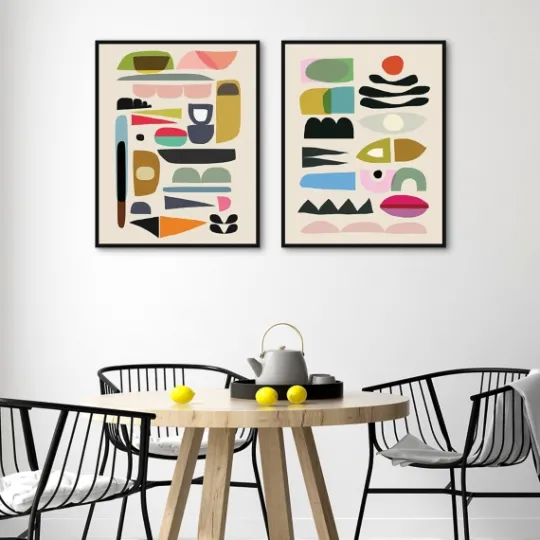 Kirkland's Home Nordic Glam Framed Canvas Art Prints, Set Of 2- Framed Art