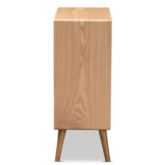 Kirkland's Home Oak And Rattan 4-Drawer Chest- Dressers & Chests