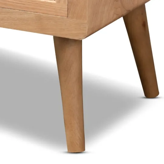 Kirkland's Home Oak And Rattan 4-Drawer Chest- Dressers & Chests