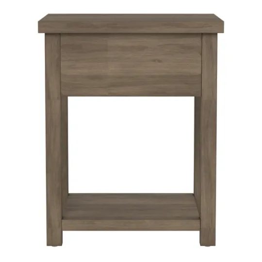 Kirkland's Home Oak Bailie Wooden Side Table- Accent & End Tables