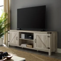 Kirkland's Home Oak Barn Door Tv Stand- Tv Stands & Media Consoles