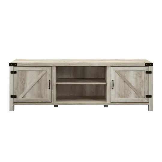 Kirkland's Home Oak Barn Door Tv Stand- Tv Stands & Media Consoles