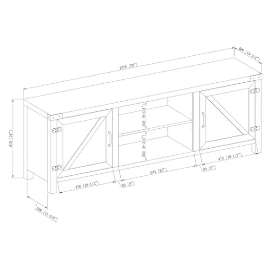 Kirkland's Home Oak Barn Door Tv Stand- Tv Stands & Media Consoles