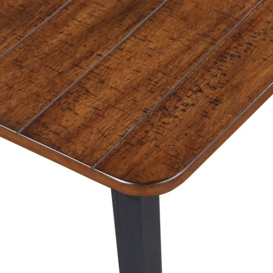 Kirkland's Home Oak Wood And Metal Dining Table- Dining Tables