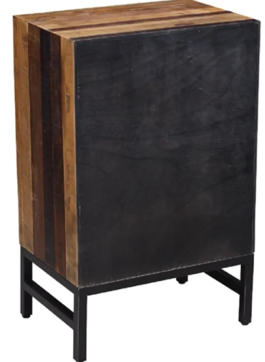 Kirkland's Home Oak Wood Chevron 3-Drawer Nightstand- Nightstands