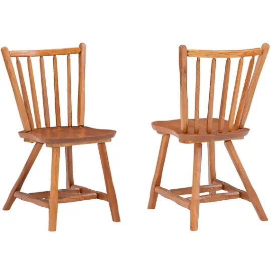 Kirkland's Home Oak Wood Spindle Back Dining Chairs, Set Of 2- Dining Chairs