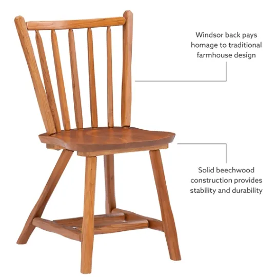 Kirkland's Home Oak Wood Spindle Back Dining Chairs, Set Of 2- Dining Chairs