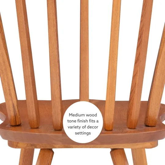 Kirkland's Home Oak Wood Spindle Back Dining Chairs, Set Of 2- Dining Chairs
