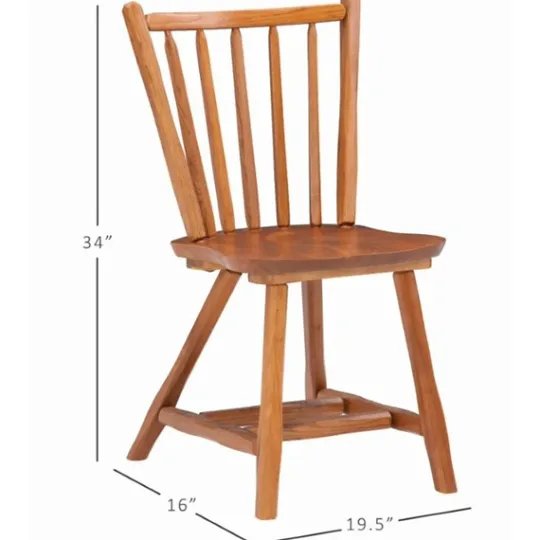 Kirkland's Home Oak Wood Spindle Back Dining Chairs, Set Of 2- Dining Chairs