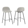 Kirkland's Home Oatmeal Linen Slope Back Counter Stools, Set Of 2- Bar Stools & Counter Height Stools