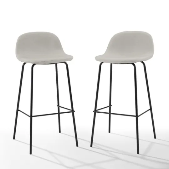 Kirkland's Home Oatmeal Slope Back 2-Pc. Barstool Set- Bar Stools & Counter Height Stools