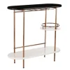 Kirkland's Home Oblong Gold Metal Frame Bar Cart- Kitchen Islands & Bar Carts