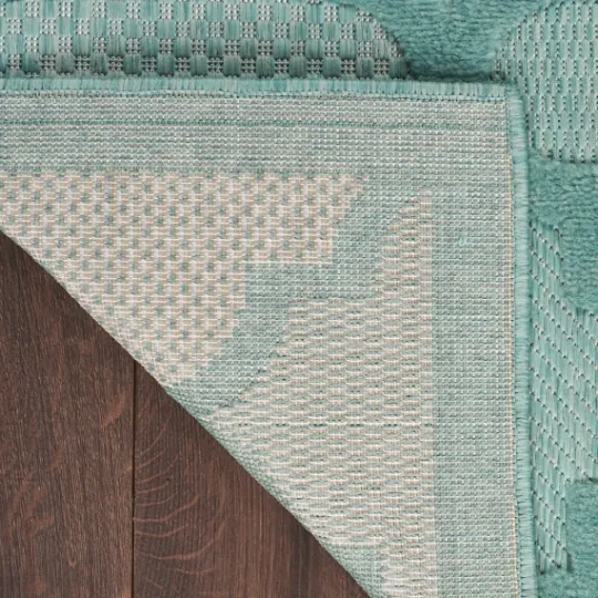 Kirkland's Home Ocean Aqua Trellis Outdoor Area Rug, 4X6- Outdoor Rugs