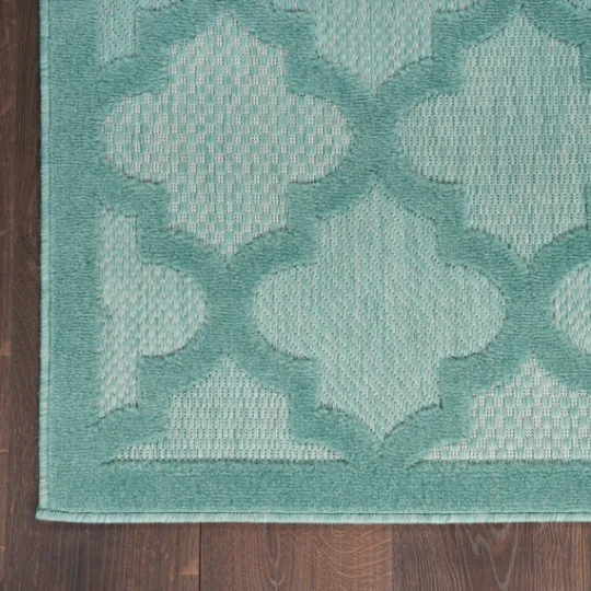Kirkland's Home Ocean Aqua Trellis Outdoor Area Rug, 4X6- Outdoor Rugs