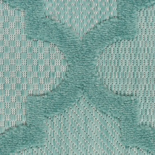 Kirkland's Home Ocean Aqua Trellis Outdoor Area Rug, 4X6- Outdoor Rugs