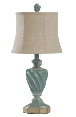 Kirkland's Home Ocean Blue And Gold Table Lamp- Table Lamps