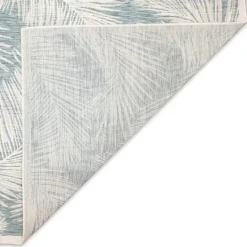 Kirkland's Home Ocean Blue Palm Leaves Outdoor Area Rug, 6X9- Outdoor Rugs