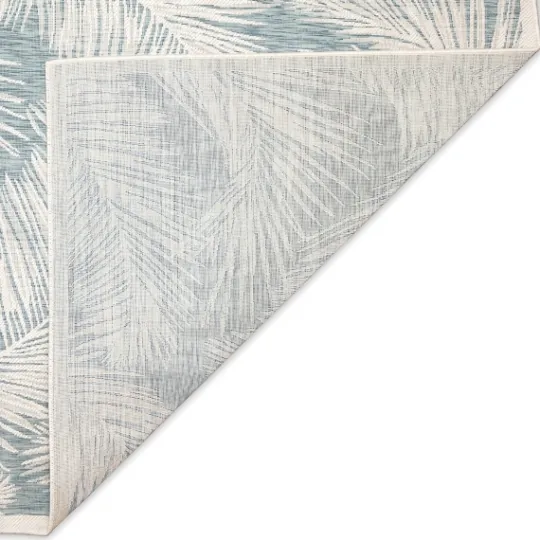 Kirkland's Home Ocean Blue Palm Leaves Outdoor Area Rug, 6X9- Outdoor Rugs