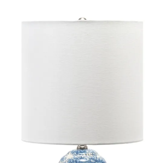 Kirkland's Home Ocean Blues Mottled Pillar Table Lamp- Table Lamps