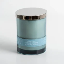 Kirkland's Home Ocean Breeze & Driftwood Single Wick Jar Candle- Candles