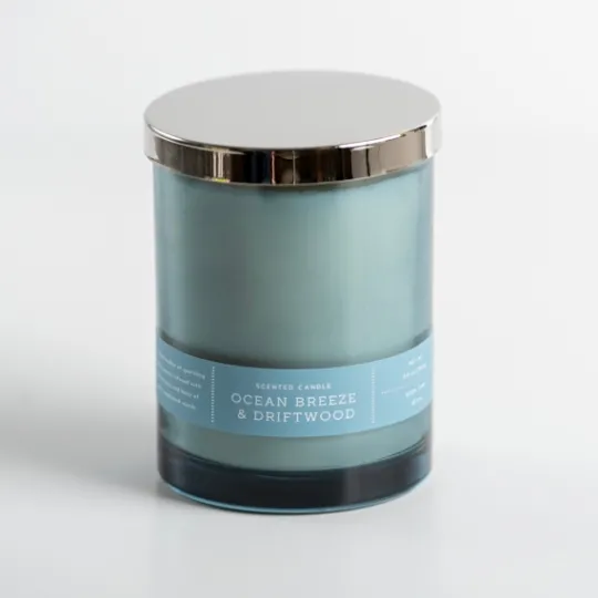 Kirkland's Home Ocean Breeze & Driftwood Single Wick Jar Candle- Candles