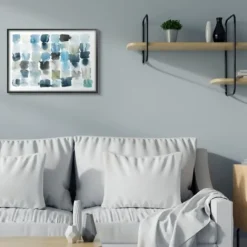 Kirkland's Home Ocean Inspired Abstract Tiles Framed Art Print- Framed Art