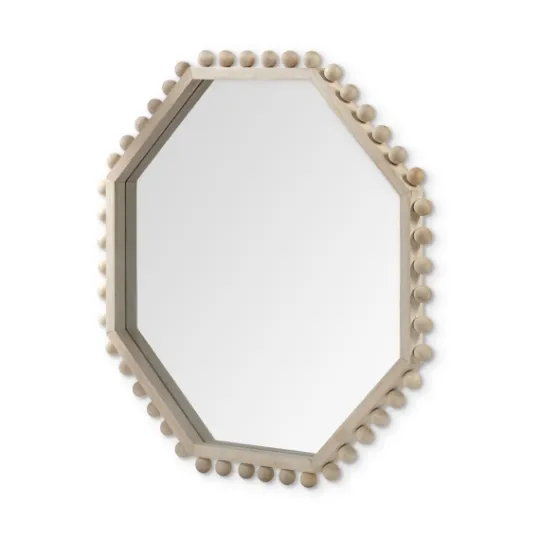 Kirkland's Home Octagon Beaded Edge Framed Wall Mirror- Framed Mirrors